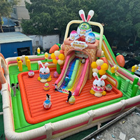 Château gonflable personnalisé Happy Kids Moon avec matériau PVC et garantie de 24 mois pour les locations de fêtes