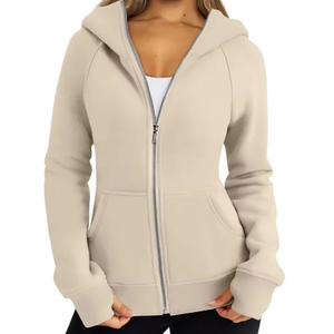 Giacche in pile oversize su misura da donna comode felpe <span class=keywords><strong>con</strong></span> <span class=keywords><strong>Zip</strong></span> <span class=keywords><strong>con</strong></span> collo alto lungo autunno inverno - Product Image 1