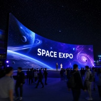 Pantalla LED Curva de Alquiler para Conciertos, Video Wall de Escenario 7680Hz, LED Fundido a Presión 500x500 7.5kg, Valla Publicitaria de Acceso Frontal con Bloqueo Rápido