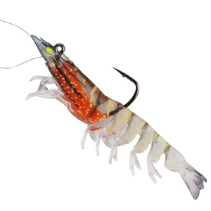 Attrezzatura da pesca all'ingrosso esca 9cm 12g branzino muschiato gambero luminoso in plastica morbida gamberetti da pesca in acqua salata - Product Image 5