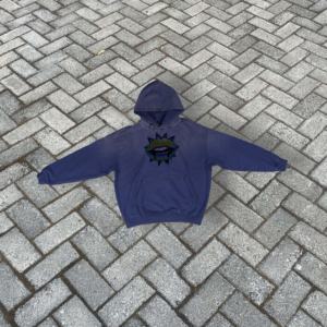 เสื้อฮู้ดฮิปฮอปทรงโอเวอร์ไซส์ ผ้าฝ้ายเฟรนช์เทอร์รี่ ล้างสีแบบวินเทจ พิมพ์ลายสกรีน ดีไซน์ซีดจางแบบโดนแดด - Product Image 4