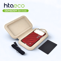 Boîte cadeau biodégradable en pulpe rigide moulée de haute qualité pour ordinateur, appareil photo et étuis de téléphone portable, emballage personnalisable