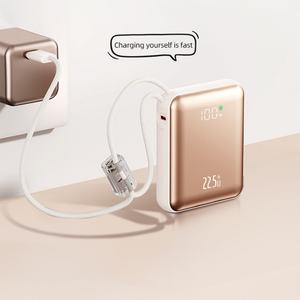 Chargeur à affichage numérique haute capacité 20000mAh avec câble Type C PD22.5W 10000mAh, batterie externe portable pour téléphone - Product Image 6