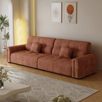 Ensemble de canapés sectionnels de luxe modernes de haute qualité en crème, meubles de salon Cloud, canapés en tissu velours doux, utilisation à la maison ou en appartement