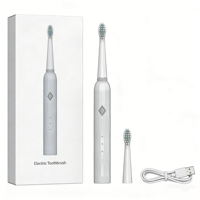Brosse à dents électrique portable à vibration sonique, rechargeable par USB, pour adultes, nettoyage buccal, 6 modes, étanche IPX7, pour les voyages
