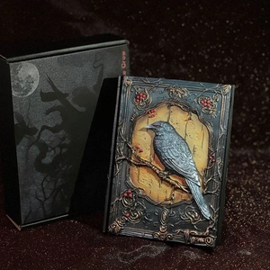 Taccuino Corvo Gotico Resina Rilievo Dipinto <span class=keywords><strong>a</strong></span> Mano Vintage Diario Regalo Collezione - Product Image 1