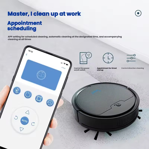Robot aspirateur et serpillière intelligent automatique personnalisé pour la maison, avec navigation gyroscopique, alimenté par batterie, en plastique, pour nettoyage humide et sec - Product Image 6