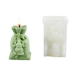 Christmas Reindeer Pine Tree Shaped Scented Candle Silicone Mold DIY Candle Making Kit Transparent White - Product Image 5