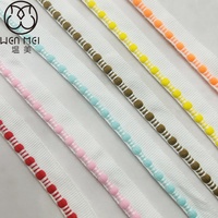 Ruban de dentelle en coton tricoté personnalisé en gros, avec logo imprimé, pompon coloré et boule moelleuse, pour couture
