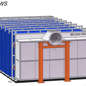 BEIJING WS <span class=keywords><strong>Cabine</strong></span> <span class=keywords><strong>de</strong></span> <span class=keywords><strong>peinture</strong></span> télescopique pour préparation et suivi <span class=keywords><strong>de</strong></span> la <span class=keywords><strong>peinture</strong></span> W001 14kW 380V avec pré-filtre et pulvérisation au plafond - Product Image 1