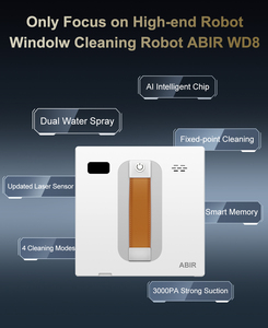 Robot <span class=keywords><strong>Lave</strong></span>-Vitres Intelligent WD8 pour Maison, Nettoyage de Verre avec Pulvérisation d'Eau Atomisée Ultrasonique <span class=keywords><strong>Double</strong></span> <span class=keywords><strong>Face</strong></span> – Vente en Gros - Product Image 2