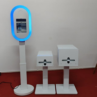 Höhenverstellbare Metall-Fotobox mit Selbstbedienungsdruckfunktion, kompatibel mit SLR, iPad, Kamera und Drucker für Hochzeiten, Partys und Geschäftsvermietungen