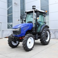 Tracteur agricole 4x4 de grande taille, très vendu en Chine, 70cv, 80cv, 90cv, 100cv, 120cv, équipement agricole avec chargeur frontal