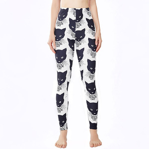 Leggings de <span class=keywords><strong>yoga</strong></span> à imprimé numérique Little Black Cat Halloween, leggings de sport HC-6059 - Product Image 6