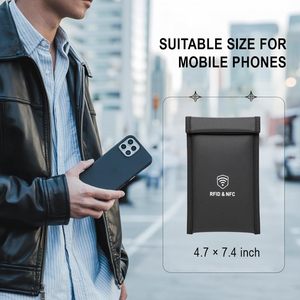 Bolsas Faraday para Teléfonos Móviles 5G, Bloqueador de Señal 4G <span class=keywords><strong>3G</strong></span> GPS, Ignífugas, Impermeables, Antiarañazos, con Correa Desmontable para <span class=keywords><strong>iPhone</strong></span> 17 Pro Max - Product Image 5