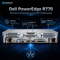 Serveur rack Dell PowerEdge R770 2U, double processeur Intel Xeon 6, DDR5, PCIe 5.0, serveur cloud de calcul pour centre de données d'entreprise haute densité