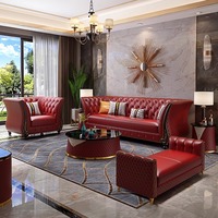 Canapé sectionnel de luxe léger américain en tissu, design moderne personnalisable pour petit appartement, salon