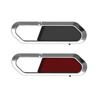 Hybour Gantungan Kunci Kulit Kustom dengan Pengait Putar USB 2.0 Kelas-A 32GB Bersertifikasi CE FCC ROHS, Dilengkapi Gesper Pendakian Gunung, Flash Drive 5 Tahun Garansi