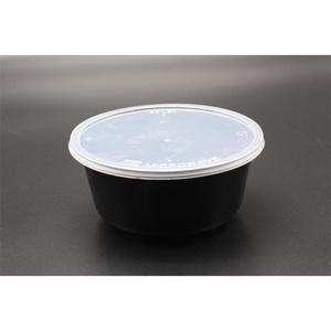 Durable 24OZ Black PP Large Capacity Bowl 680ml Disposable Takeaway Container for Soup and Noodle - Product Image 6