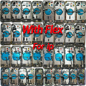 아이폰 11 12 13 14 15 16 Pro Max Plus 용 플렉스 케이블 포함 100% AA 등급 프레임 베젤 후면 커버 하우징 OEM 유리 도매 - Product Image 3