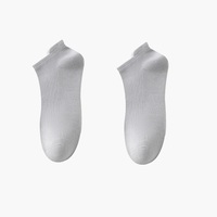 Chaussettes courtes décontractées pour hommes en fibre de bambou respirante, absorbant la transpiration et antidérapantes pour l'été
