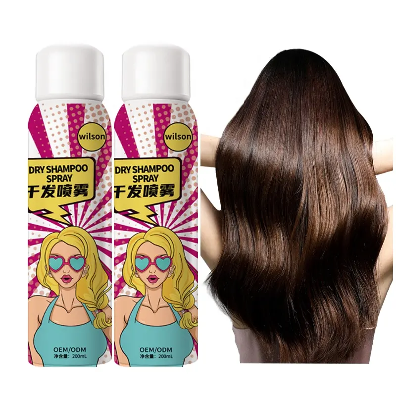 Fornecedor de cosméticos spray de lavagem de cabelo seco shampoo natural original personalizado spray de lavagem personalizado oem odm planta