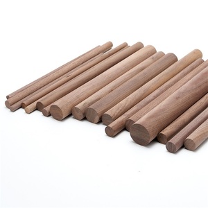 Varillas redondas de <span class=keywords><strong>madera</strong></span> de nogal negro, varillas de <span class=keywords><strong>madera</strong></span> maciza personalizadas, diferentes tamaños - Product Image 5