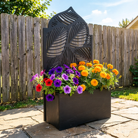 Jardinières d'extérieur avec écran d'intimité, grande jardinière en WPC pour séparateur de jardin, design moderne imperméable et anti-UV