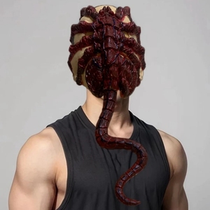 Masque Horrifiant en Latex Facehugger - Masque de Fête Intégral avec Tentacules Réalistes et Texture Bio-Organique Effrayante pour Masquerade en Extérieur - Product Image 1
