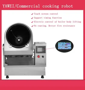Yawei G30B1C otomatik pişirme makinesi indüksiyon dönen wok ticari stir-fry makinesi