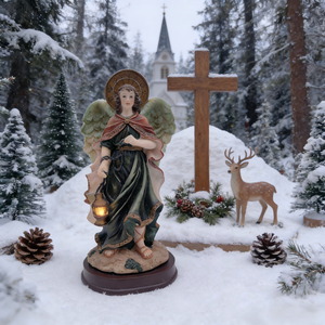 Juego de Figuras Religiosas de Resina - Decoración de María y Jesús con <span class=keywords><strong>Inscripciones</strong></span> Devocionales para Espacios Sagrados - Product Image 5