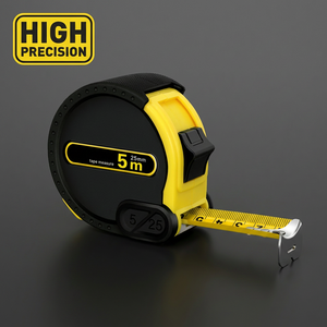 Ruban à mesurer professionnel rétractable de haute qualité avec lame en acier au carbone flexible, haute rectitude, mesure métrique - Product Image 1