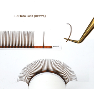 SP EYELASH 0.07 Marron 5D Flore Lash Plateaux Couleur Mega Classique Noir 5D Fleur Premade Wet Look Pointes Extension De Cils Fournitures - Product Image 2