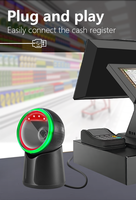 Scanner de présentation 2D noir et blanc JR T52, vente en gros d'usine, prix de gros, USB Plug and Play, appareil mains libres pour codes QR et codes-barres, CE FCC