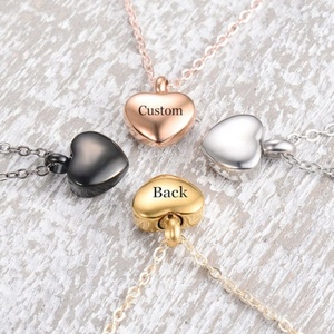 Personalized Heart Memorial Keepsake Stainless Steel Cremation Jewelry Pendant <b>Ashes</b> <b>Necklace</b> Custom Urn <b>for</b> Loved One Remembran - Product Image 4