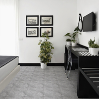 Jorunns - Baldosas de Vinilo Autoadhesivas de PVC, Baldosas de Mármol Gris para Piso y Pared de Baño