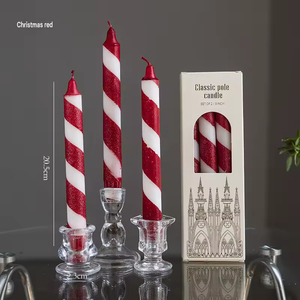 Nordic Style 20CM Spiral Rod Soy Wax Banquet Candle Creative Dining <b>Table</b> Atmosphere Arrangement for Christmas Bedroom - Product Image 3