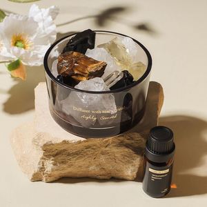 Aromatherapy Manufacturer Wuxi Crystal Stone <b>Diffuser</b> Stones Flame-free Essential Oils Spar Gift Black Glass - Product Image 4
