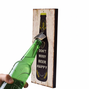 Abrebotellas de cerveza de madera montado en la pared para Bar, hogar, Abrebotellas de estilo retro de madera, abrelatas barra creativa de AYAANS - Product Image 1