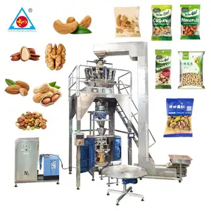 Voll automatische vertikale Verpackung Reiskorn mutter Popcorn Kartoffel chips Nüsse Stickstoff verpackungs maschine mit Datums drucker