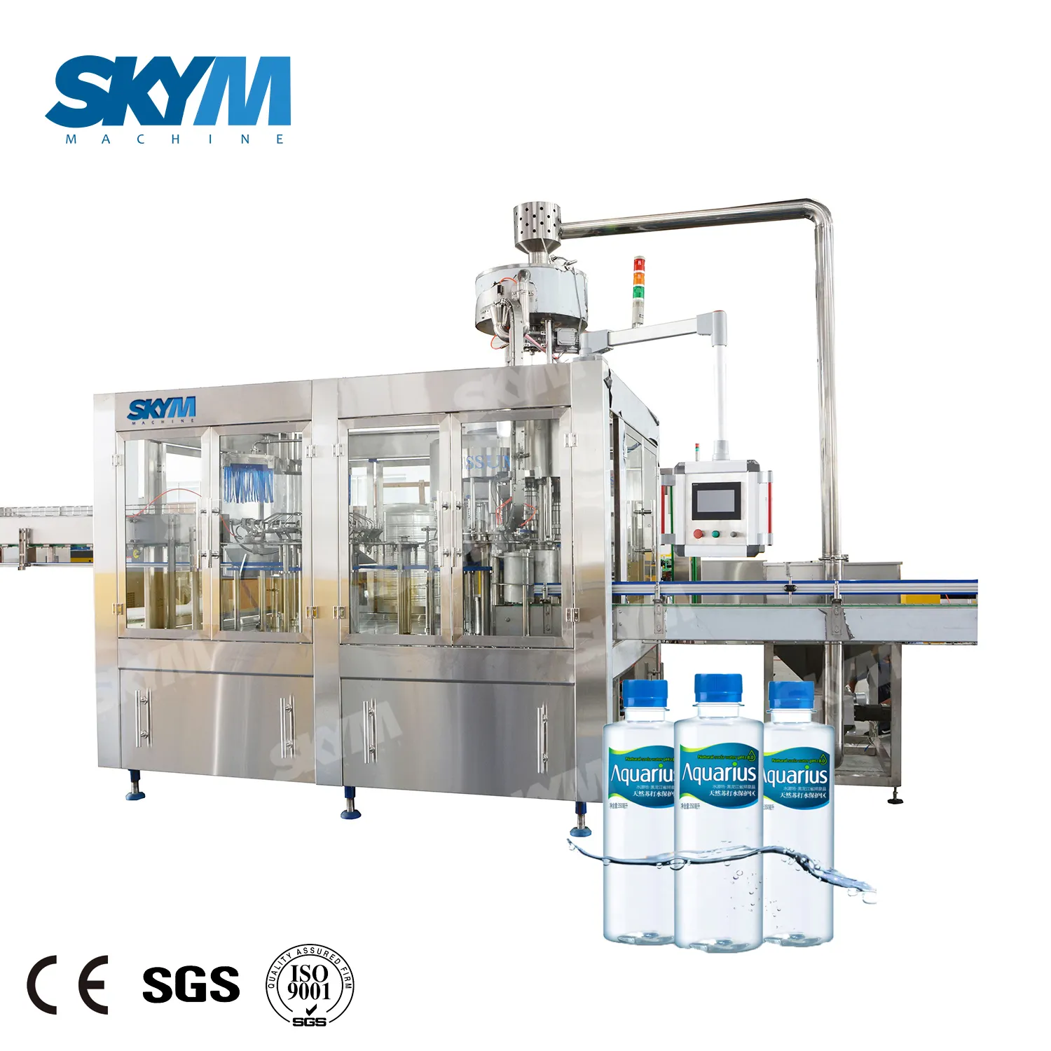 China Automatic 3 In 1 Plastic Bottle Water Filling And Sealing Machine Line Price