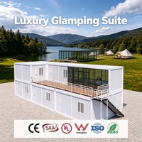 Villa Moderna en Contenedor con Fachada de Cristal y Amplia Terraza para Airbnb, Resort y Casa de Vacaciones Familiar