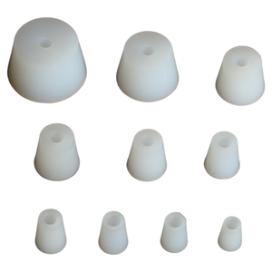 Penyumbat segel silikon tahan suhu tinggi, karet tahan korosi Alkali asam tabung uji colokan terbuka 8mm 6mm - Product Image 1