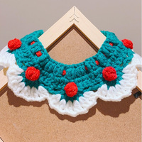 Collier pour chat en crochet mignon, accessoires de cou pour animaux de compagnie en crochet, vente en gros