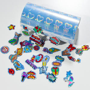 Rollo de Vinilo Holográfico Autoadhesivo de Fábrica, Etiquetas con Patrón de Amor Holográfico, Materiales para Máquina de Impresión de Inyección de Tinta - Product Image 1