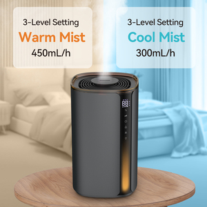 Penjualan langsung dari pabrik 4.5L pelembap udara ultrasonik anti-bocor layar sentuh kabut dingin dan hangat kapasitas besar dengan lampu malam - Product Image 3