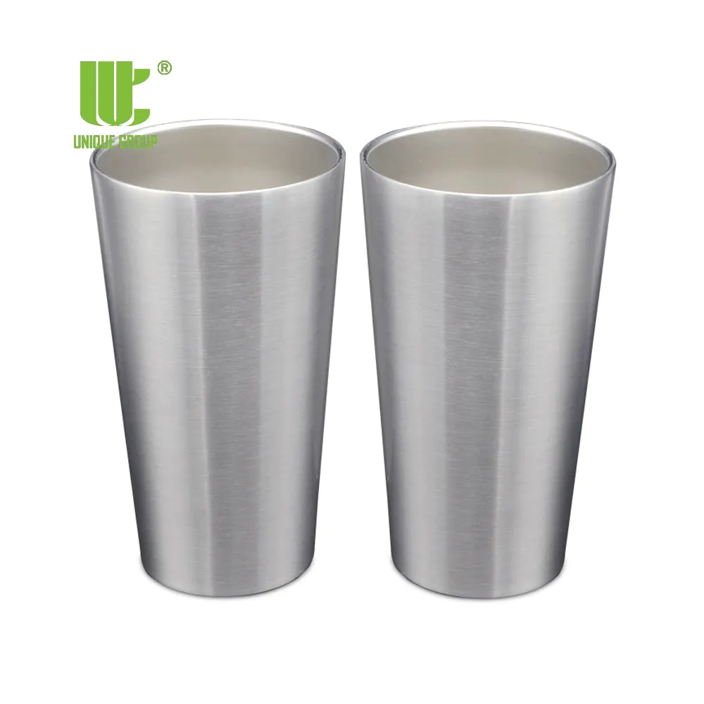 Unique Group 16oz Double Walled Stackable Stainless Steel Insulated Party Cups