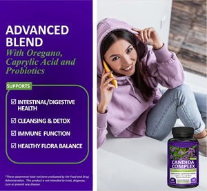 Cápsulas de Extracto de Orégano Natural Directo de Fábrica, Ácido Caprílico, Probióticos, Apoya el Equilibrio de la Flora Saludable, Complejo <span class=keywords><strong>Candida</strong></span> - Product Image 2