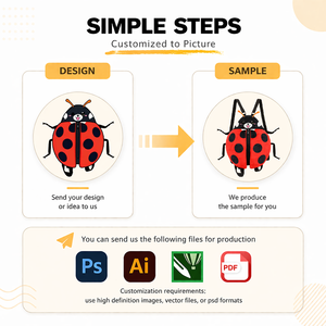 Bolso de Peluche Personalizado con Forma de Insecto (Escarabajo, Invertebrado, <span class=keywords><strong>Gusano</strong></span>, Larva), Bolso de Mano y Mochila de Peluche Personalizada - Product Image 2