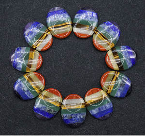 Cuentas de cuarzo ovaladas para hombre y mujer, piedra para la ansiedad, 7 Chakras, curación, meditación, elipse - Product Image 3